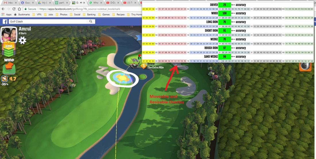 golf clash notebook online for accuracy and wind numbers